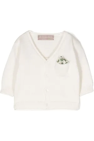 LA STUPENDERIA Ribbed-knit V-neck cardigan