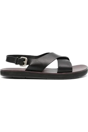 Premiata Crossover-strap leather sandals