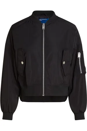 Karl Lagerfeld Logo-appliqué bomber jacket