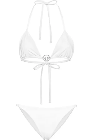 Philipp Plein Logo-plaque triangle bikini set