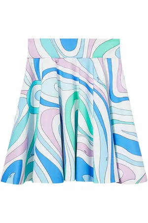 Puccini Marmo-print A-line miniskirt