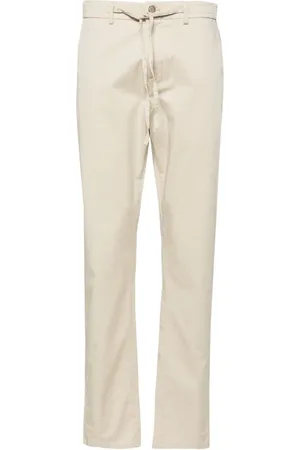 CANALI Drawstring-waist cotton chino trousers