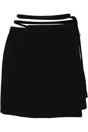 Sportmax Asymmetric wrap mini skirt