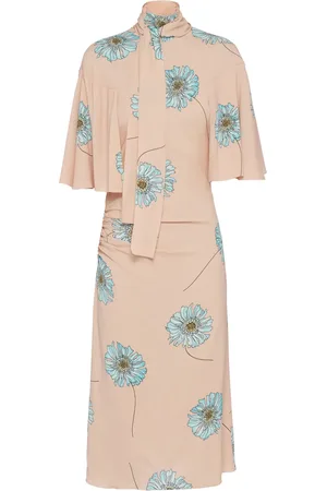 Prada Floral-print pencil dress