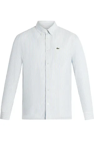 Lacoste Logo-appliqué striped shirt