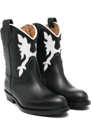 Gallucci Kids Texan foiled boots - Silver