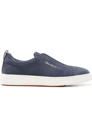 santoni Leather slip-on sneaker