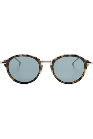 Thom Browne Tortoiseshell round-frame sunglasses