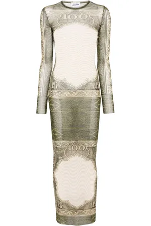 Jean Paul Gaultier Catrouche mesh maxi dress