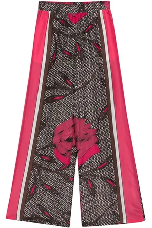 P.A.R.O.S.H. Floral-print silk trousers