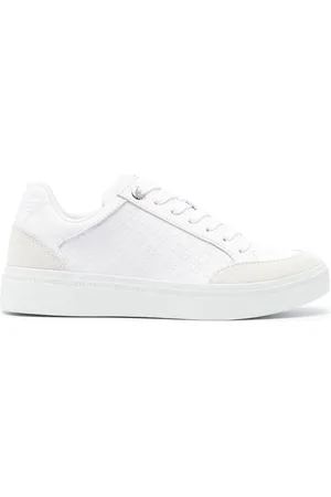 Tommy Hilfiger Embossed-logo leather sneakers