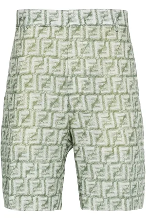 Fendi FF-motif linen shorts