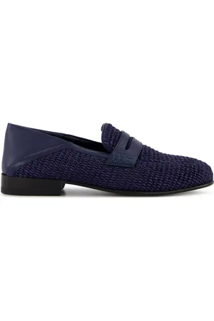 Manolo Blahnik Padstow woven-raffia loafers