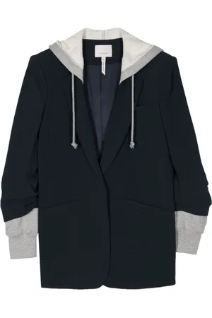 Cinq A Sept Layered hooded blazer