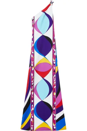 Puccini Pesci-print one-shoulder dress