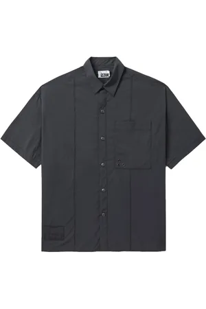 Izzue Logo-appliqu?? panelled shirt