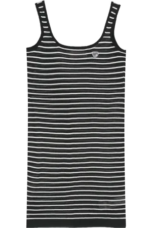 Chiara Ferragni Eyelike-patch striped mini dress