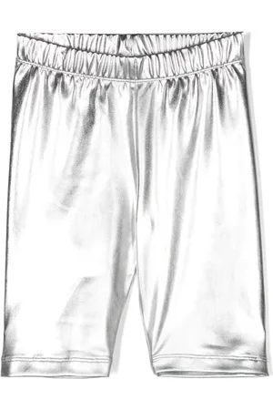 Le pandorine Metallic-finish biker shorts