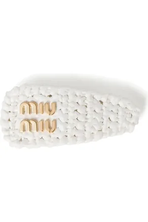 Miu Miu Logo-lettering woven hair clip