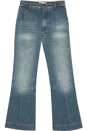 Victoria Beckham Logo-patch bootcut jeans