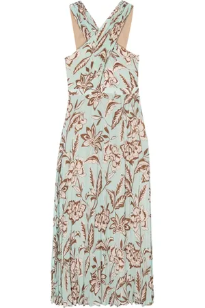 Liu Jo Floral-print pleated maxi dress