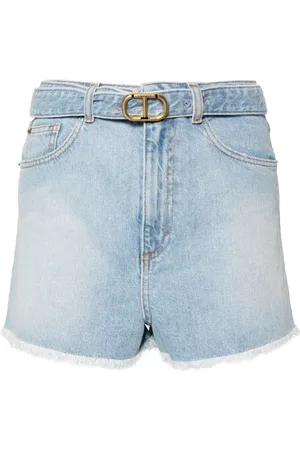 Twin-Set Belted denim shorts