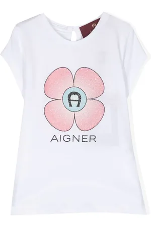 Aigner Kids monogram-print cotton T-shirt - White