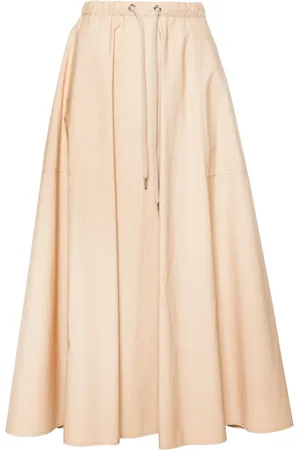 Moncler A-line midi cotton skirt