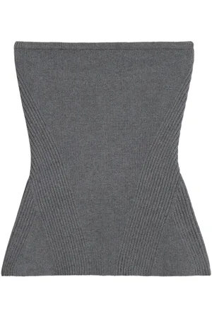 Apparis Ribbed-knit bandeau top