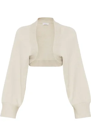 Brunello Cucinelli Cashmere-blend cropped cardigan