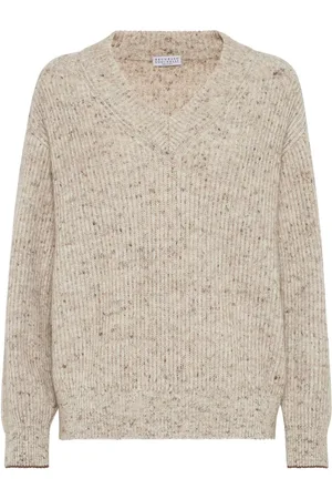 Brunello Cucinelli Ribbed V-neck jumper