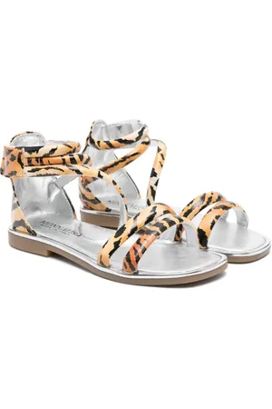 MONNALISA Leopard-print touch-strap sandals