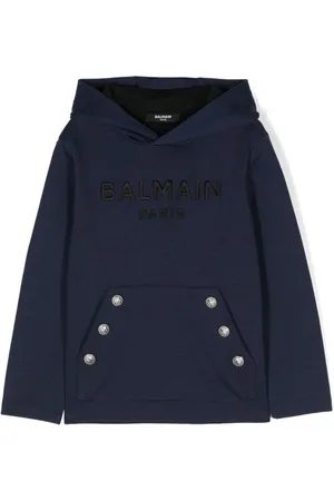 Balmain Embroidered-logo hoodie
