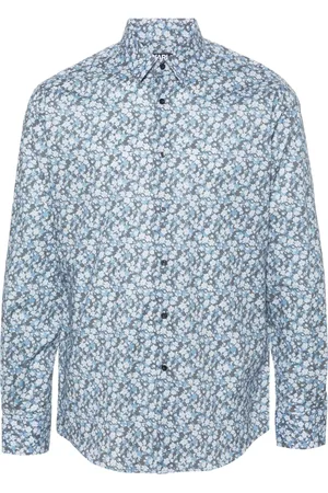 Karl Lagerfeld Floral-print poplin shirt