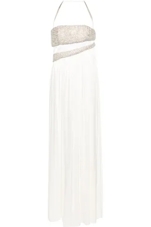 GENNY Crystal-embellished strapless dress