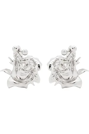 Justine Clenquet Juliet pierced rose-detailed earrings