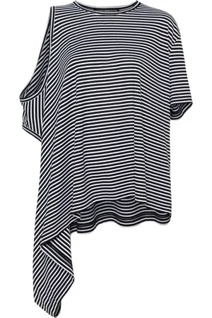 JUNYA WATANABE Striped off-shoulder T-shirt