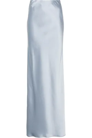 BLANCA Ginestra satin long skirt
