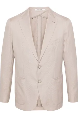 TAGLIATORE Single-breasted herringbone blazer