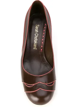 Sarah Chofakian Contrast piped pumps
