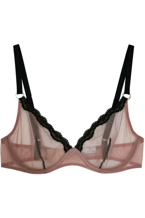 FLEUR DU MAL Sheer tulle demi bra