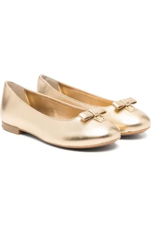 Dolce & Gabbana Logo-plaque leather ballerina shoes