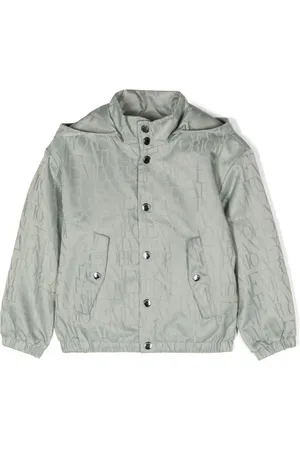 Emporio Armani Reversible logo-jacquard hooded jacket