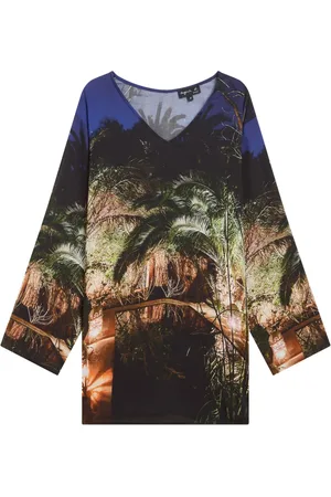 AGNÈS B. Palm tree-print tunic top