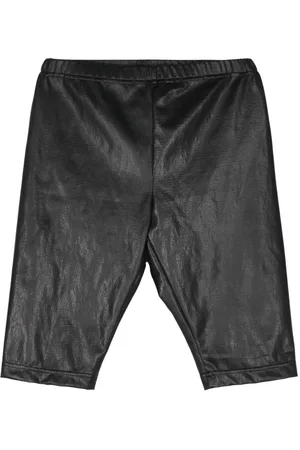 JUNYA WATANABE Elasticated-waist faux-leather shorts