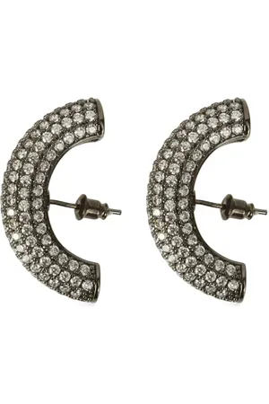 Panconesi Cubic-zirconia half-hoop earrings