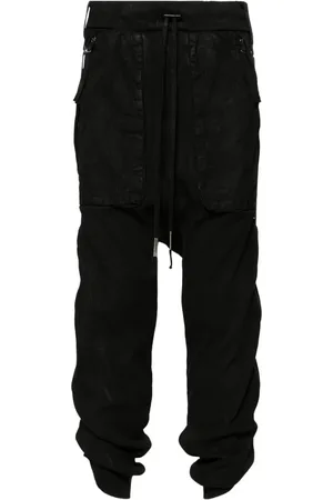 11 BY BORIS BIDJAN SABERI Mid-rise cropped track trousers