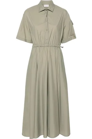Moncler Classic-collar midi shirt dress