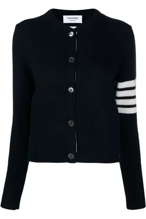 Thom Browne Floral-intarsia cotton jumper