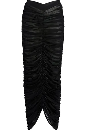Khaite Laure ruched silk skirt